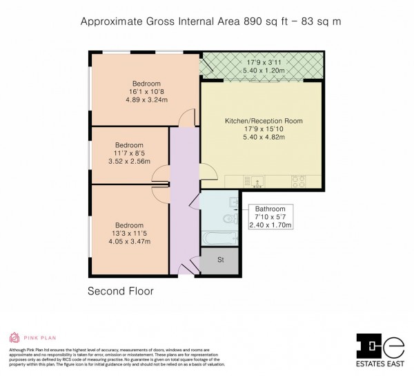 Floorplan for Cleveland House, Clinton Road, Forest Gate, London, E7