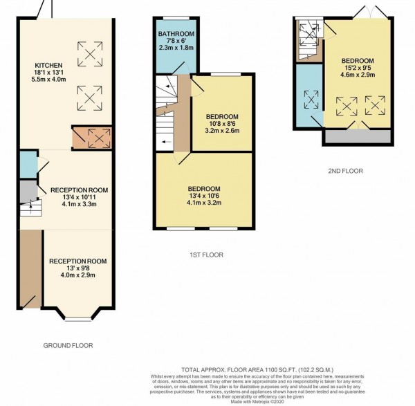 Floorplan for Oakdale Road, Leytonstone, London, E11
