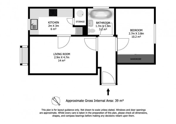 Floorplan for Read Court, Gandhi Close, Walthamstow, London, E17