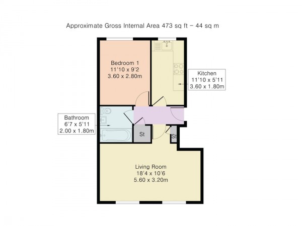 Floorplan for Longlands Court, Manor Road, Walthamstow, London, E17