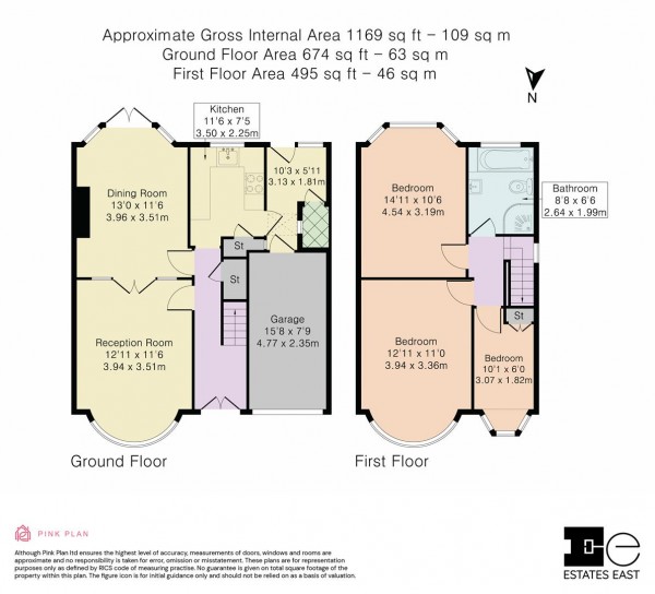 Floorplan for Hillside Gardens, Walthamstow, London, E17