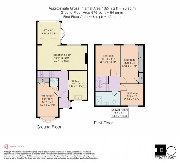 Floorplan for Cardinal Way, Rainham, Essex, RM13