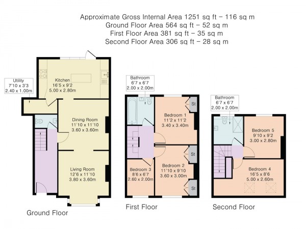 Floorplan for St. John's Road, Walthamstow, London, E17