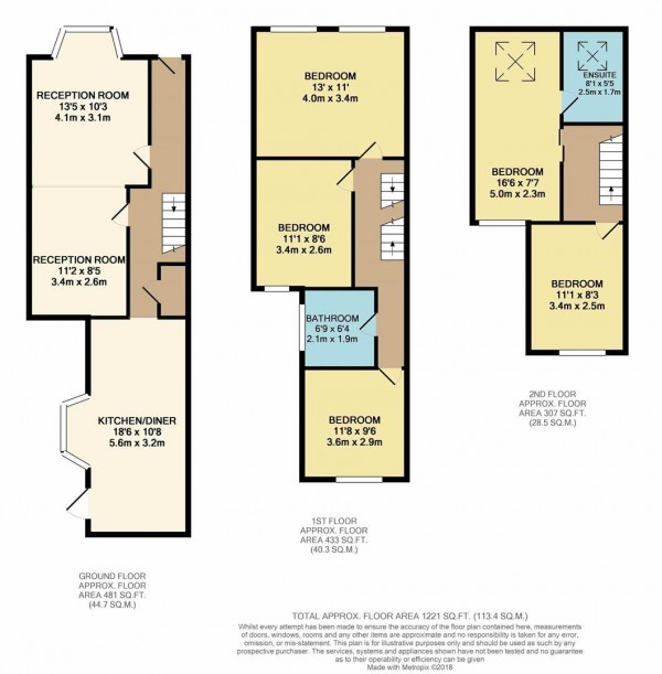 Floorplan for Brunswick Street, Walthamstow, London, E17