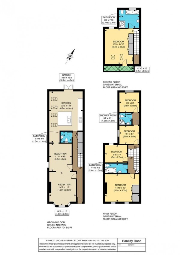 Floorplan for Barclay Road, Walthamstow, London, E17