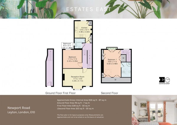 Floorplan for Newport Road, Leyton, London, E10