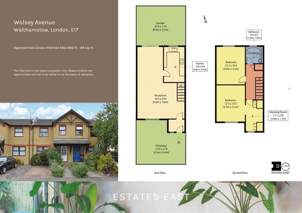 Floorplan for Wolsey Avenue, Walthamstow, London, E17