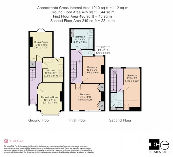 Floorplan for Brunswick Street, Walthamstow, London, E17