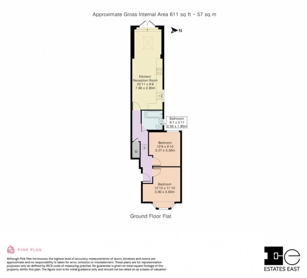 Floorplan for Haroldstone Road, Walthamstow, London, E17