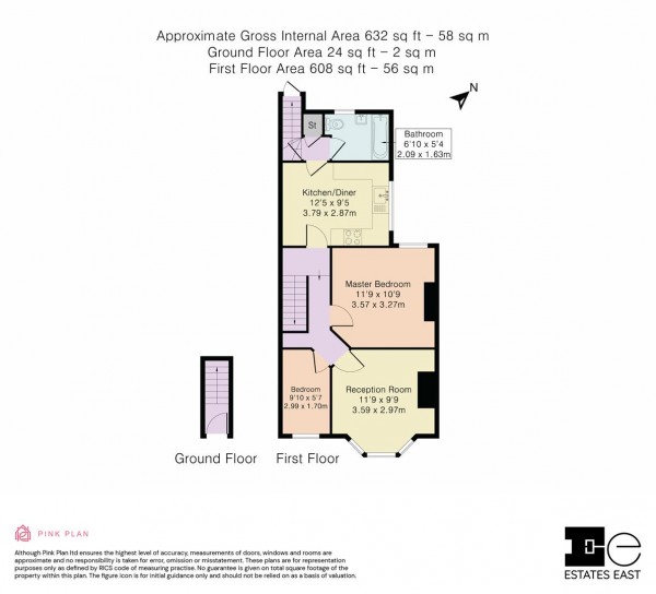 Floorplan for Huxley Road, Leyton, London, E10