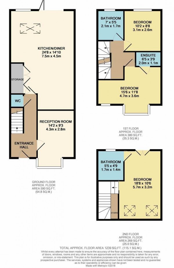 Floorplan for Hurst Road, Walthamstow, London, E17