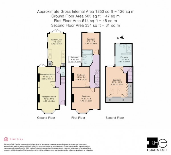 Floorplan for Chestnut Avenue South, Walthamstow, London, E17