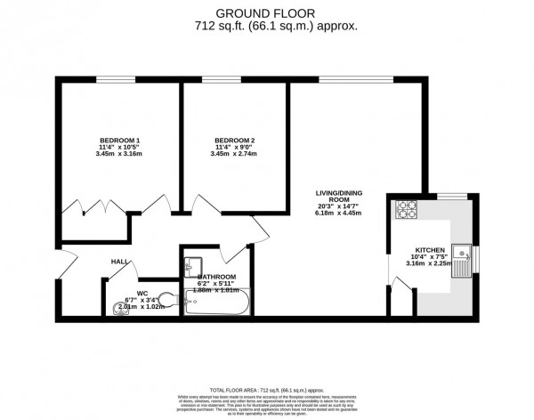 Floorplan for Serbin Close, Leyton, London, E10