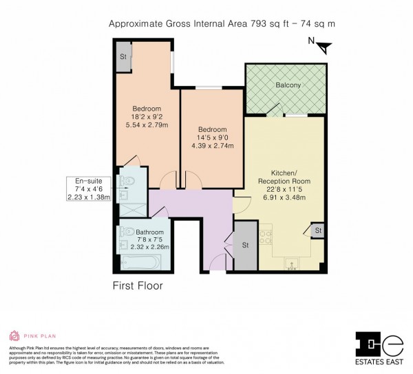 Floorplan for Bodium Court, Thornbury Way, Walthamstow, London, E17