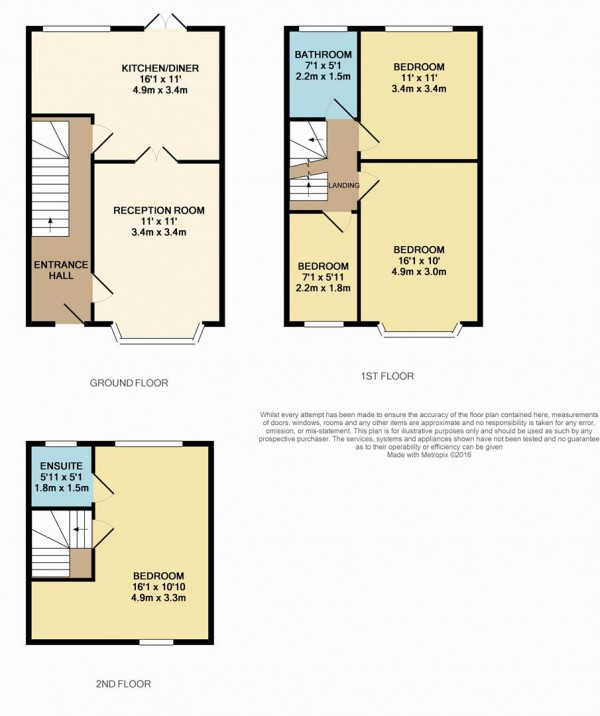 Floorplan for Pentire Road, Walthamstow, London, E17