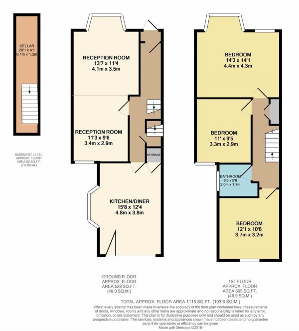 Floorplan for Richmond Road, Leytonstone, London, E11