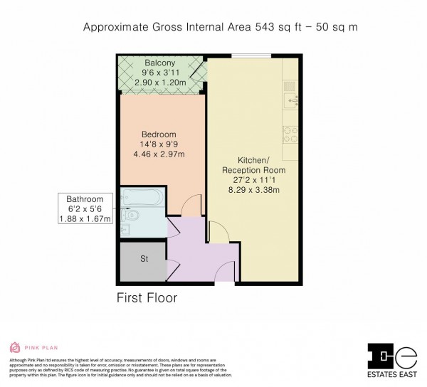 Floorplan for Cleveland House, Clinton Road, Forest Gate, London, E7
