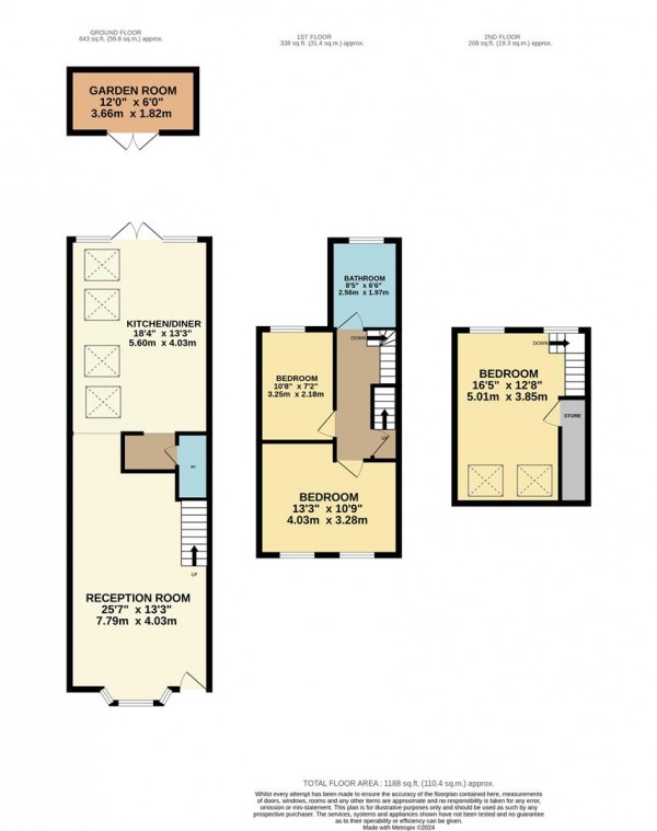 Floorplan for Oakdale Road, Leytonstone, London, E11