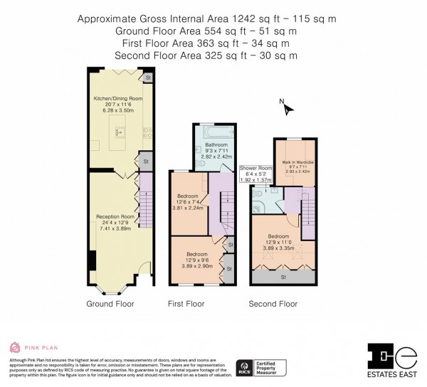 Floorplan for St. John's Road, Walthamstow, London, E17