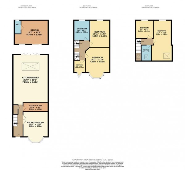 Floorplan for Nottingham Road, Leyton, London, E10