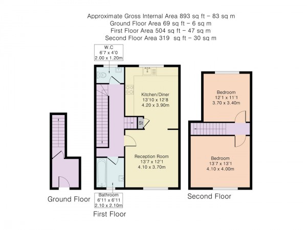 Floorplan for Shernhall Street, Walthamstow, London, E17