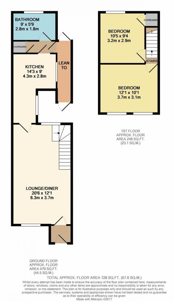 Floorplan for Barclay Road, Walthamstow, London, E17