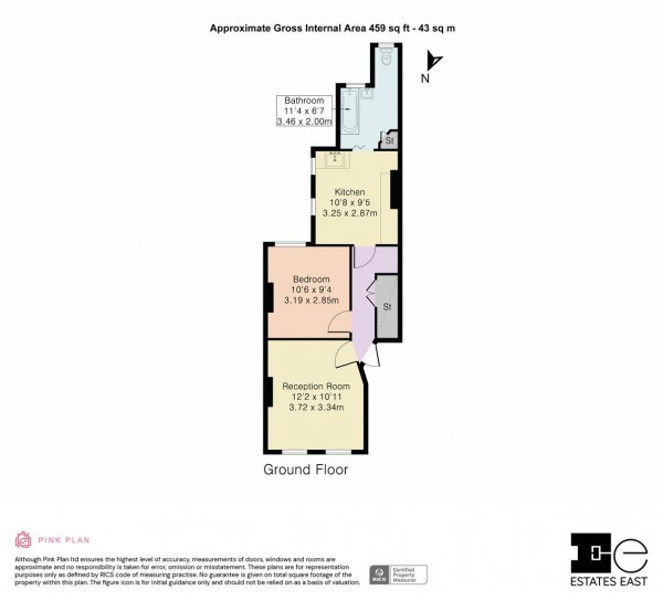 Floorplan for Hawarden Road, Walthamstow, London, E17