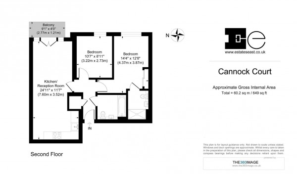 Floorplan for Cannock Court, Hawker Place, Walthamstow, London, E17