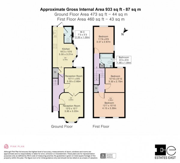 Floorplan for Brunswick Street, Walthamstow, London, E17