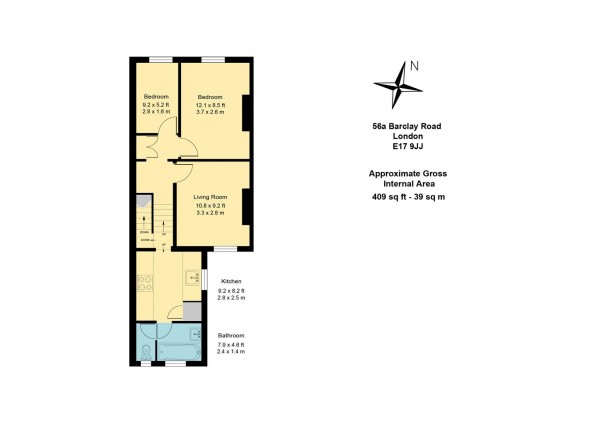 Floorplan for Barclay Road, Walthamstow, London, E17