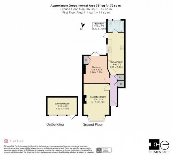 Floorplan for Cleveland Park Crescent, Walthamstow, London, E17