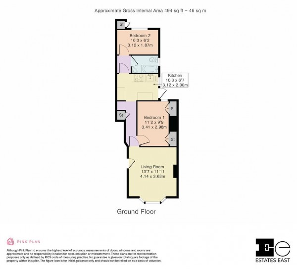 Floorplan for Claude Road, Leyton, London, E10