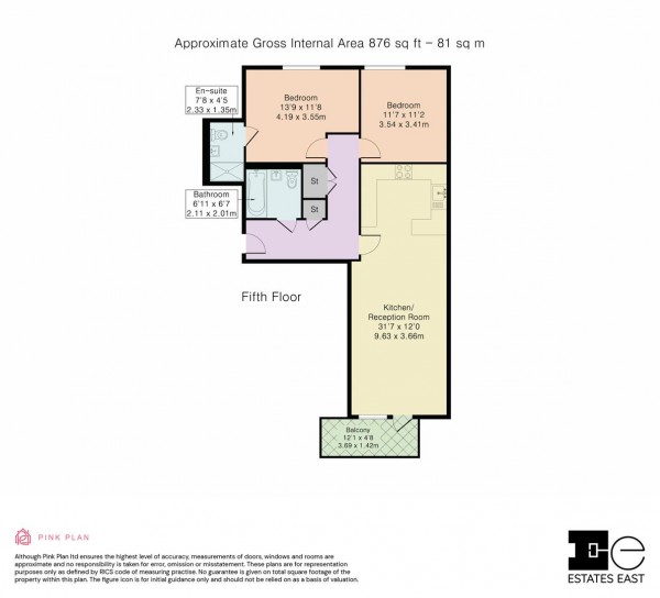 Floorplan for East Central Apartments, Hoe Street, Walthamstow, London, E17