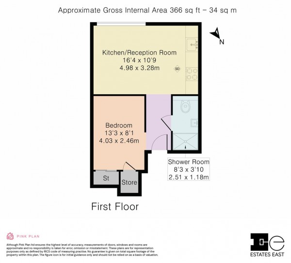 Floorplan for Vellum Court, Hillyfield, Walthamstow, London, E17