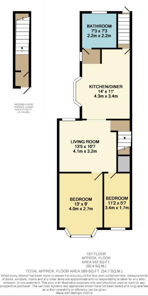 Floorplan for Claude Road, Leyton, London, E10
