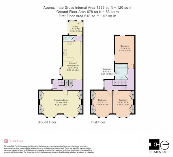 Floorplan for Barrett Road, Walthamstow, London, E17