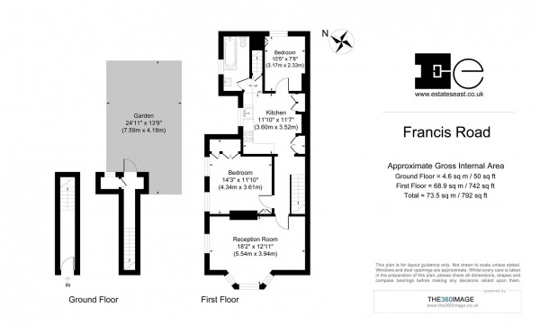 Floorplan for Francis Road, Leyton, London, E10