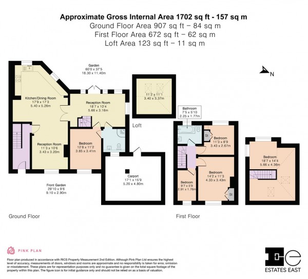 Floorplan for Monoux Grove, Walthamstow, London, E17