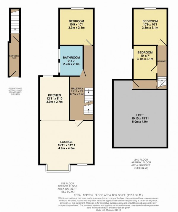 Floorplan for West Avenue Road, Walthamstow, London, E17