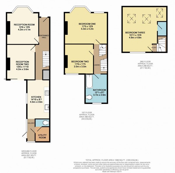 Floorplan for Priory Avenue, Walthamstow, London, E17