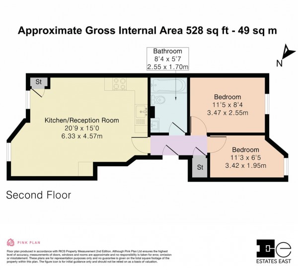 Floorplan for Shirley Close, Addison Road, Walthamstow, London, E17