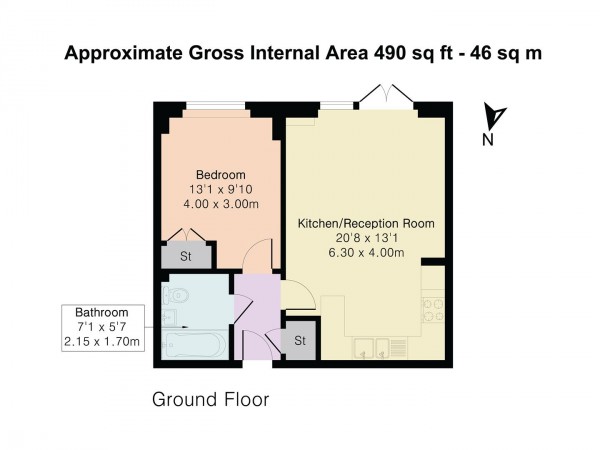 Floorplan for Thomas Jacomb Place, Walthamstow, London, E17
