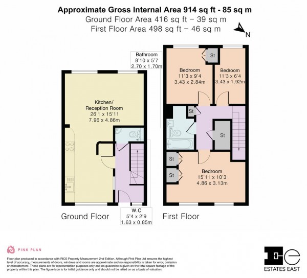 Floorplan for Stocksfield Road, Walthamstow, London, E17