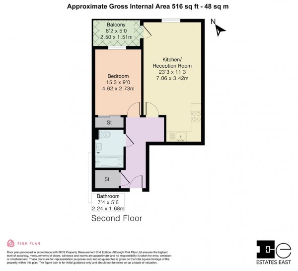 Floorplan for Bloomfield Court, Brisbane Road, Leyton, London, E10
