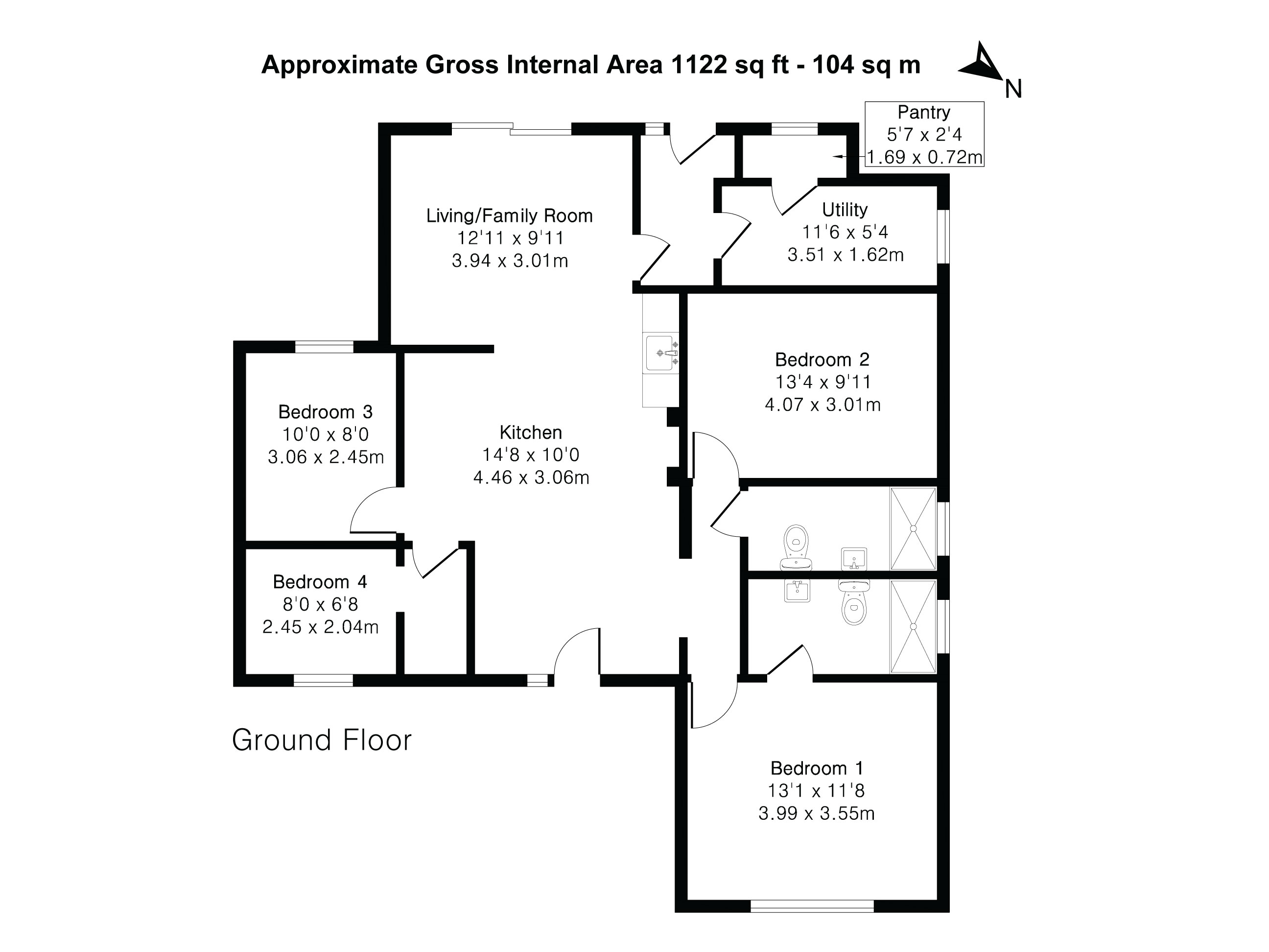 Floorplan for Four Marks, Alton, Hampshire