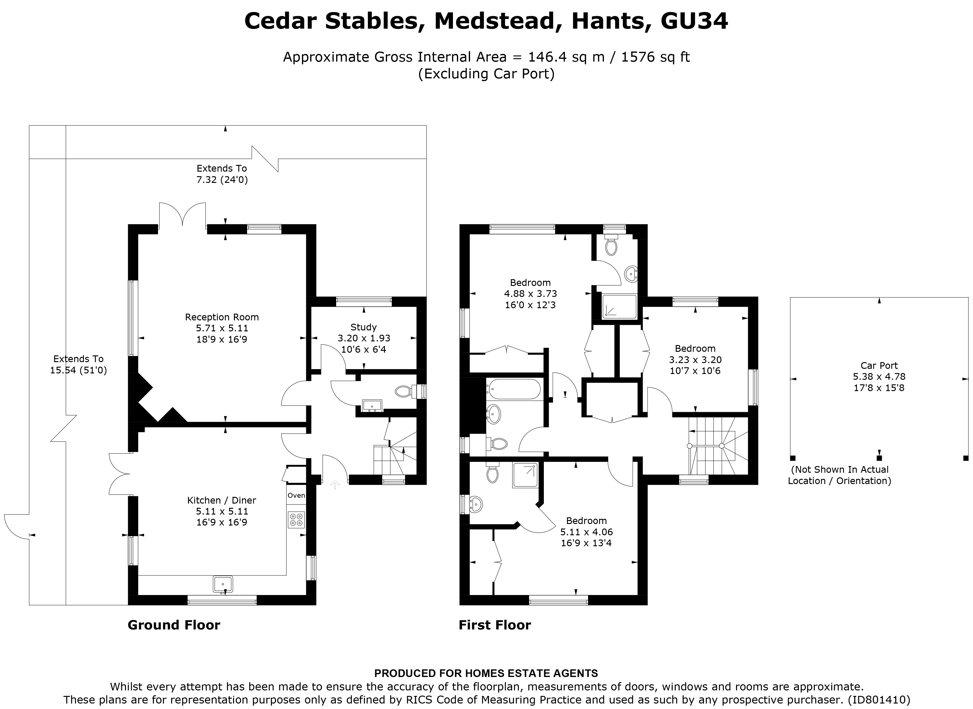 Floorplan for Trinity Hill, Medstead, Hampshire