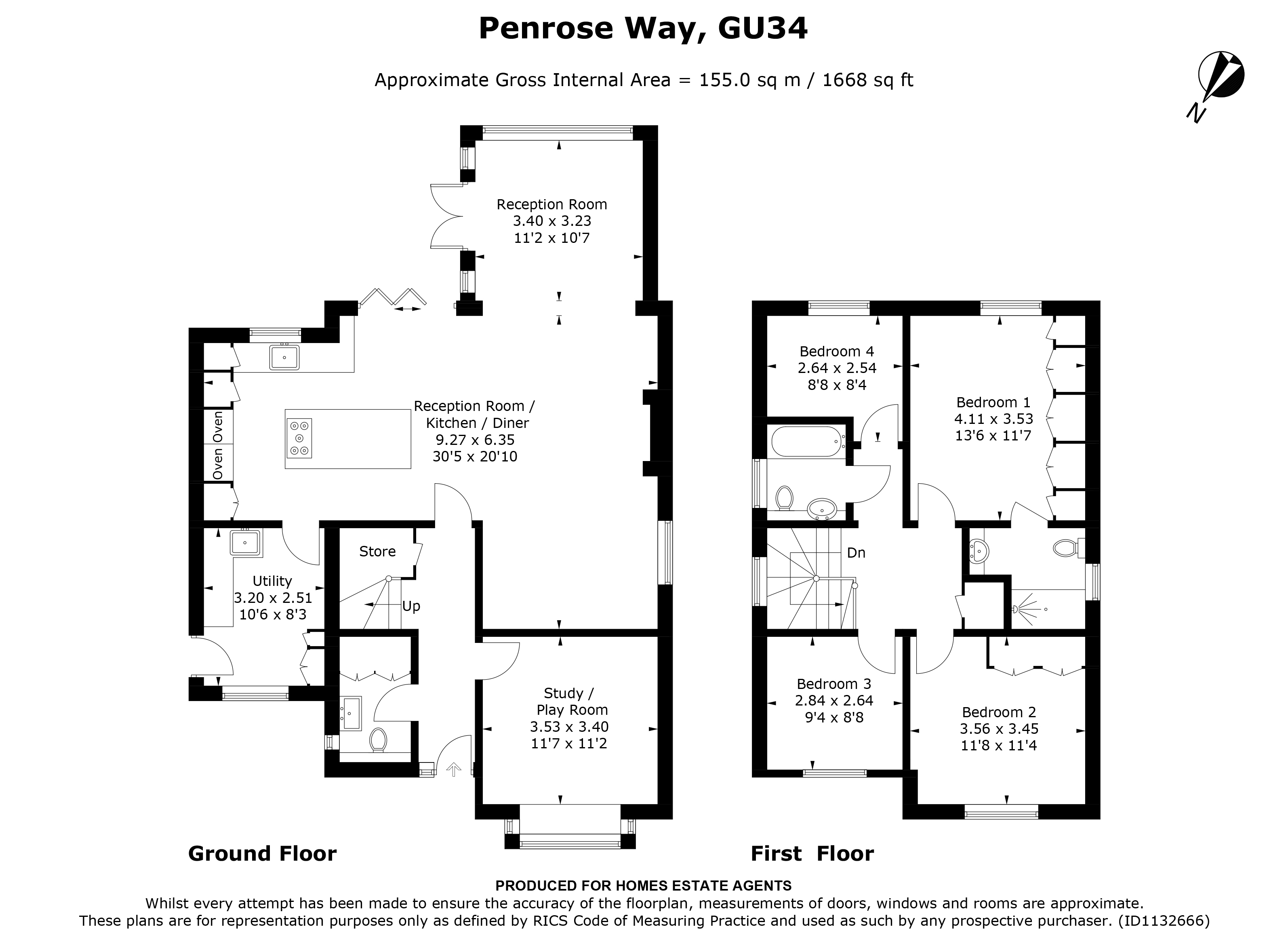Floorplan for Four Marks, Alton, Hampshire