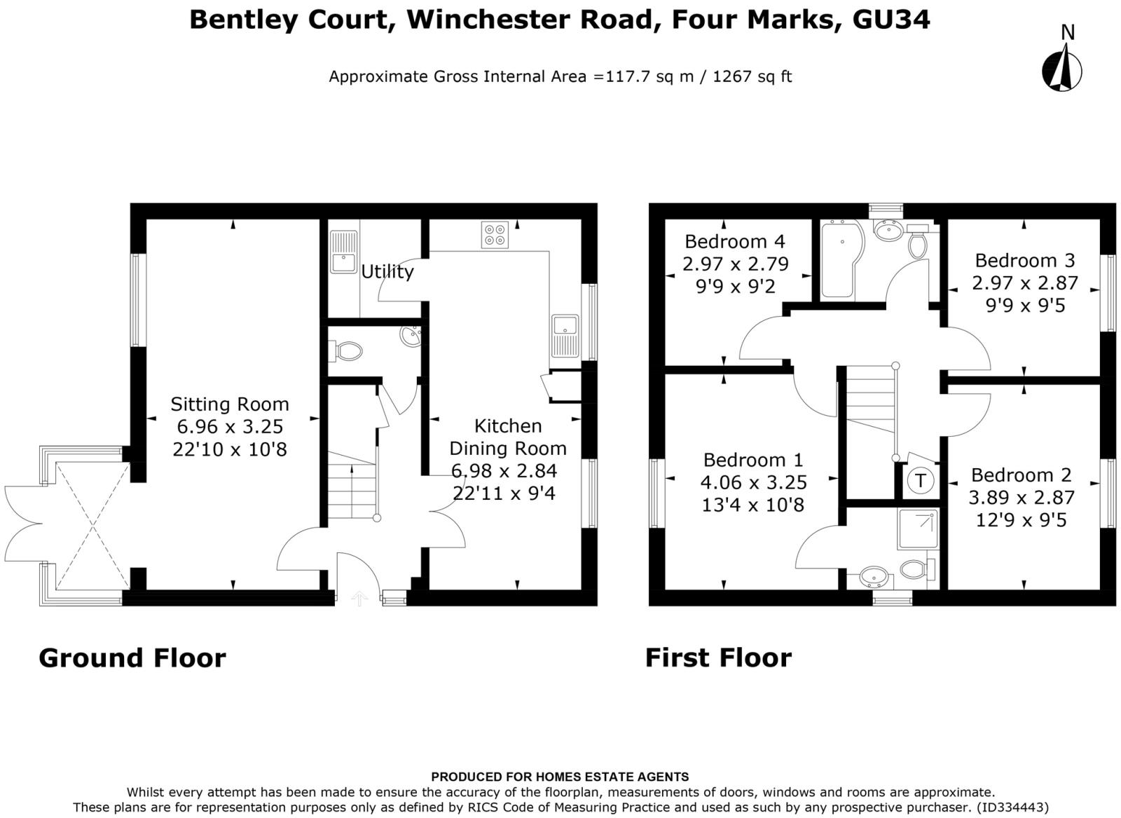 Floorplan for Four Marks, Alton, Hampshire
