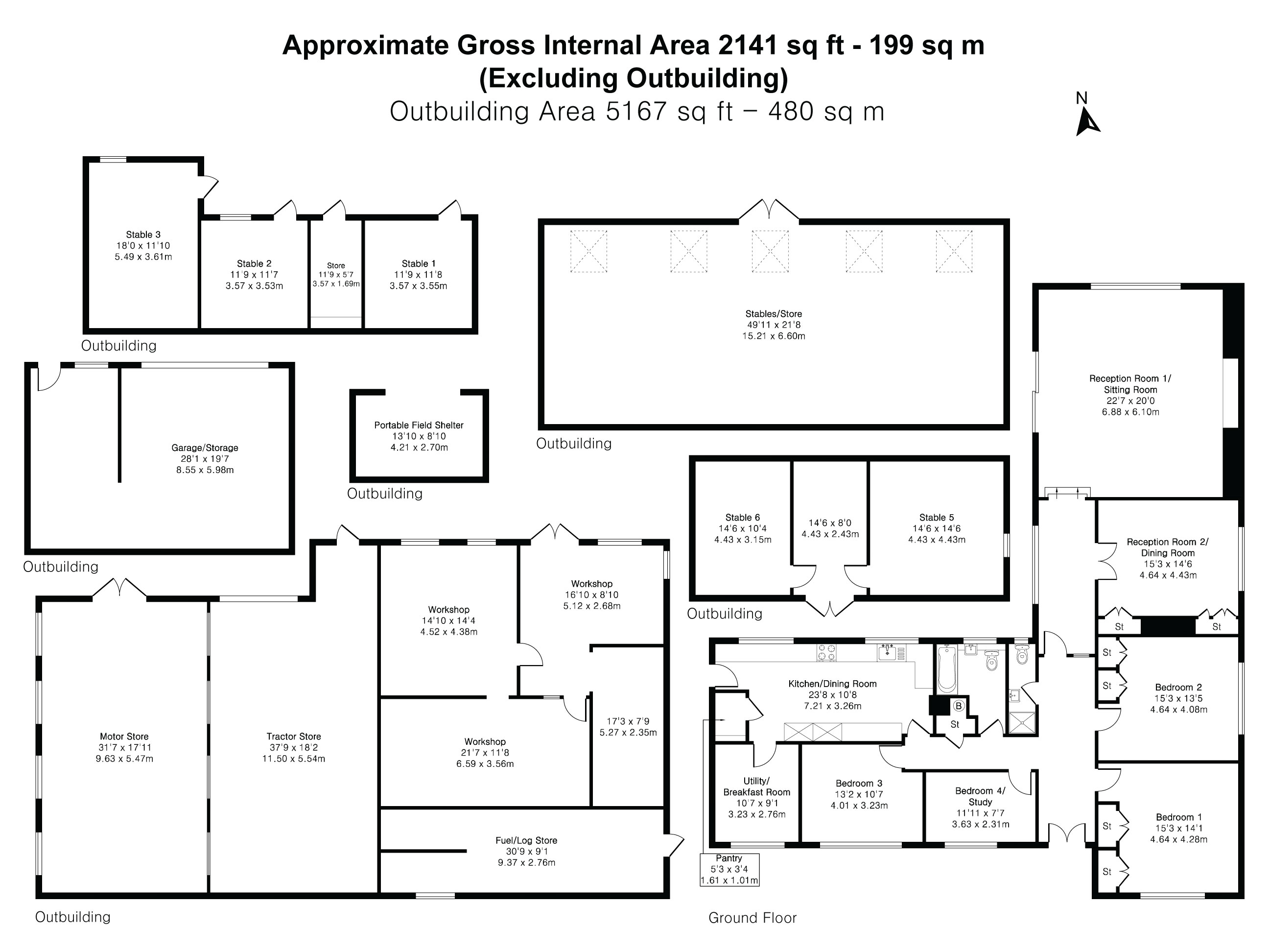 Floorplan for Monkwood, Alresford, Hampshire