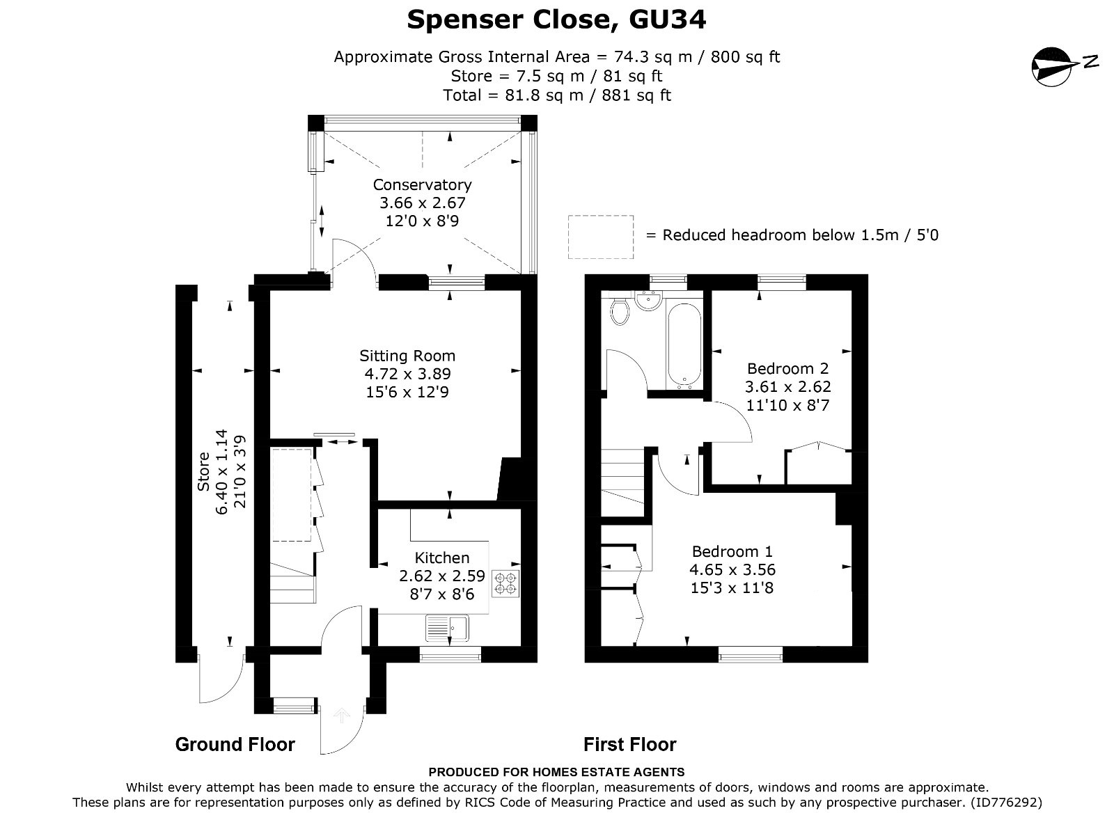 Floorplan for Alton, Hampshire